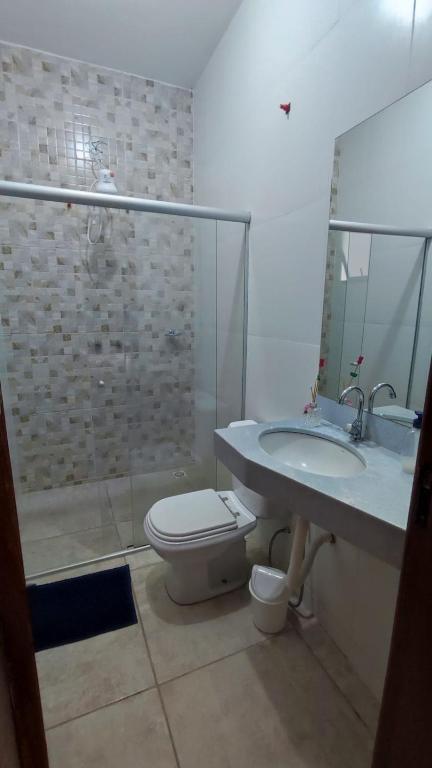 Koupelna v ubytování Hostel Dela