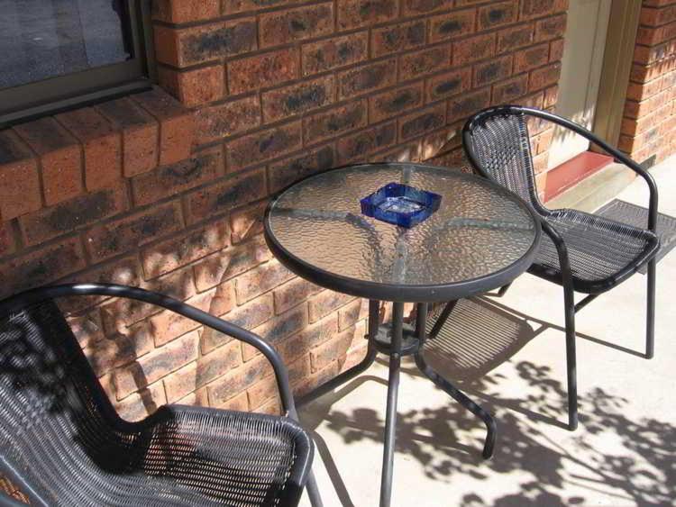 Patio nebo venkovní prostory v ubytování Barrass's John Bright Motor Inn