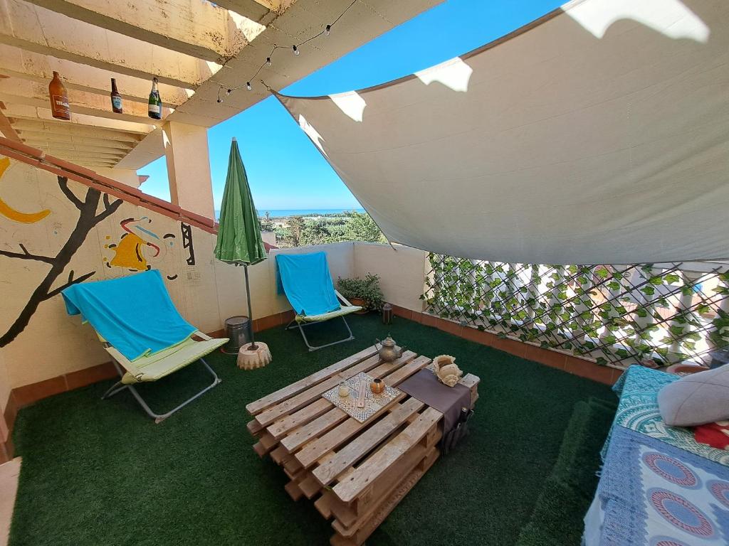 Posezení v ubytování Adosada perfecto para playa, bicicleta y senderismo