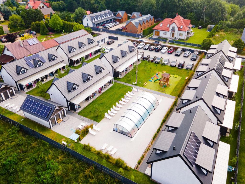 an aerial view of a house with a yard at Siedlisko Jantar Resort&Spa in Jantar