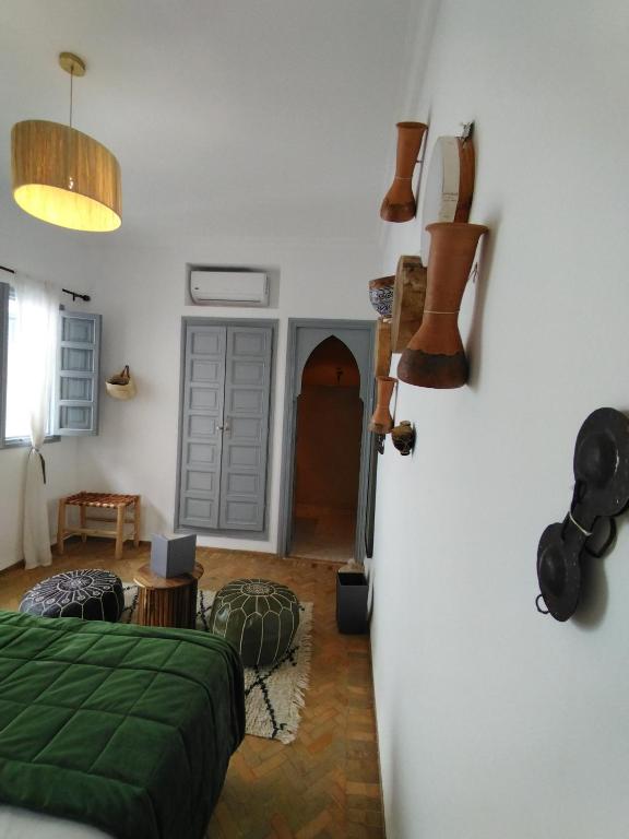 Postel nebo postele na pokoji v ubytování Riad L'Arganier
