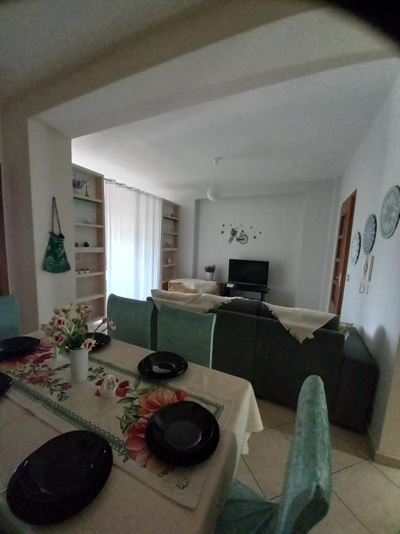 Kuchyň nebo kuchyňský kout v ubytování Panoramic apartment
