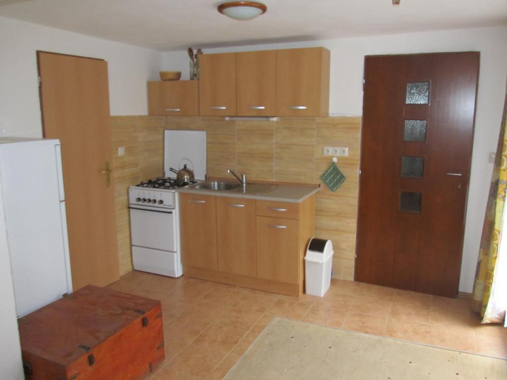 Kuchyň nebo kuchyňský kout v ubytování Vila Viktoria