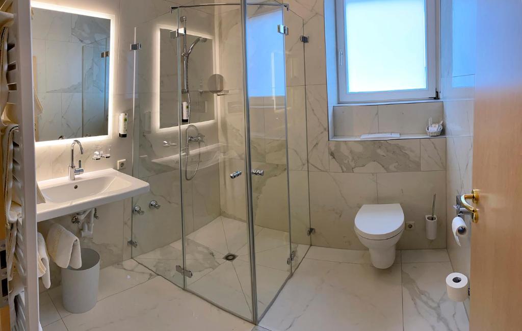 Koupelna v ubytování Sporthotel Schönblick