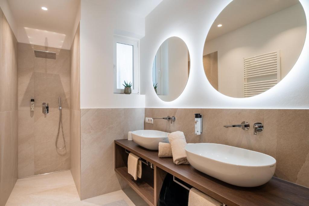 Koupelna v ubytování Hotel Frangart an der Weinstraße