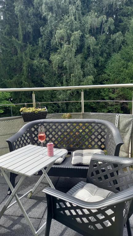 Balkón nebo terasa v ubytování Harrachovský apartmán