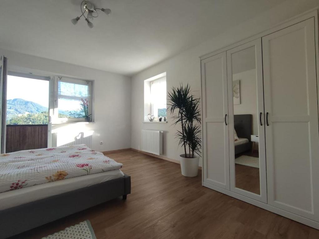 Postel nebo postele na pokoji v ubytování Ferienwohnung Großalber