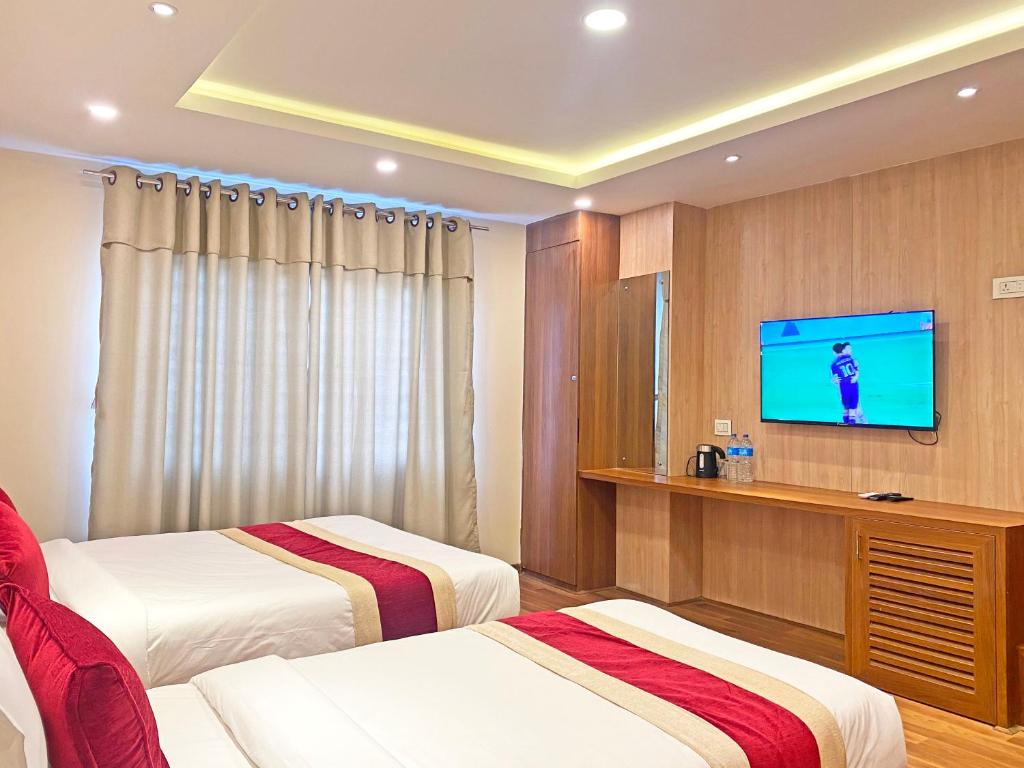 TV a/nebo společenská místnost v ubytování Hotel Nilakantha Pvt. Ltd