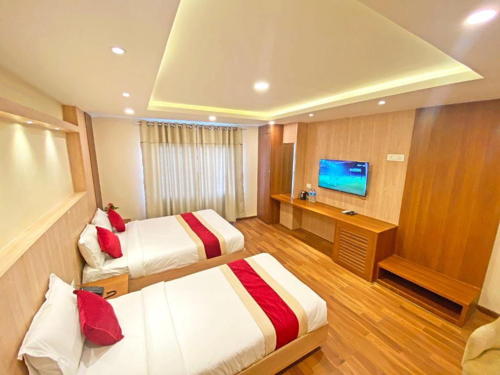 TV a/nebo společenská místnost v ubytování Hotel Nilakantha Pvt. Ltd