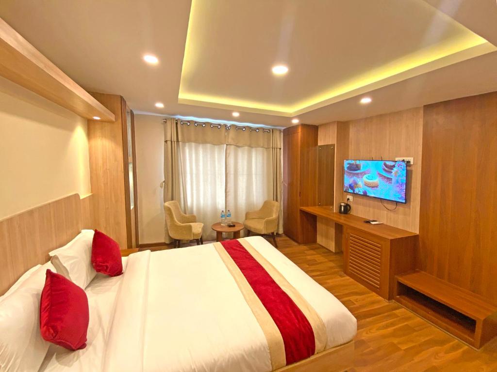 TV a/nebo společenská místnost v ubytování Hotel Nilakantha Pvt. Ltd