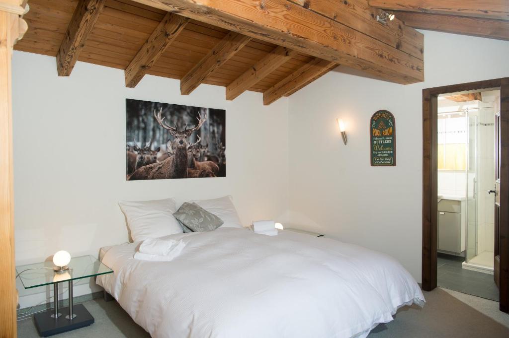 Postel nebo postele na pokoji v ubytování Holiday flat Val di Lai with Jacuzzi for 6 persons-Lenzerheide