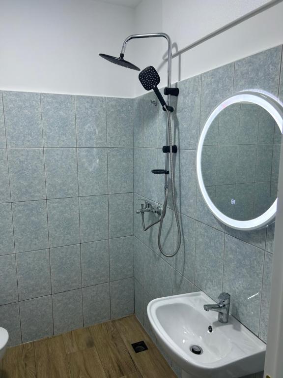 Koupelna v ubytování Apartament Raci
