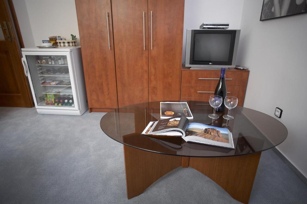 TV a/nebo společenská místnost v ubytování Pension Konopiste