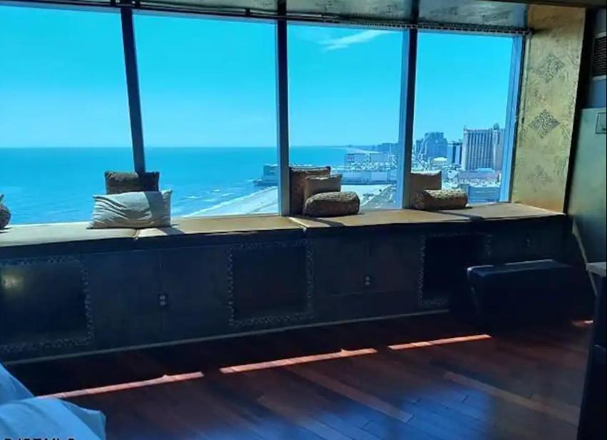 a room with a view of the ocean from a building at Beach Front with Ocean View in Atlantic City