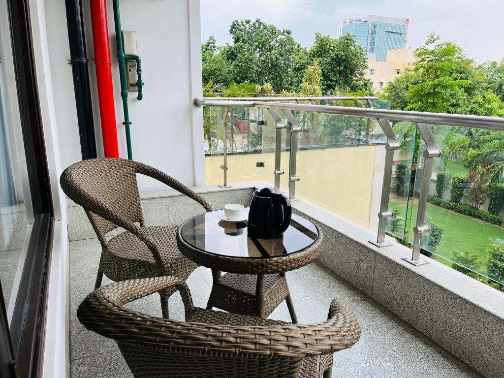 Balkón nebo terasa v ubytování Gazebo Inn & Suites Medanta
