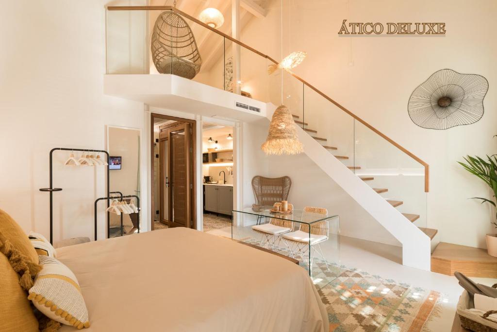 Postel nebo postele na pokoji v ubytování Hotel Portmany