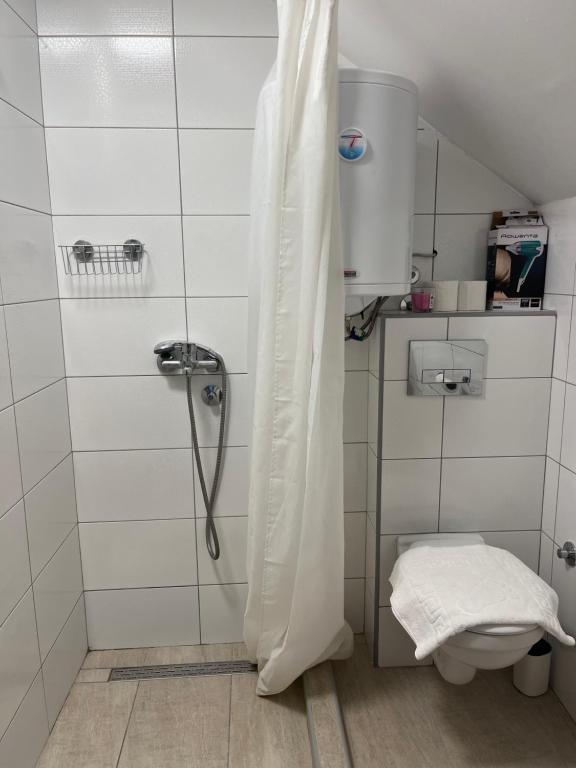 Koupelna v ubytování Apartmani Vinarije IN