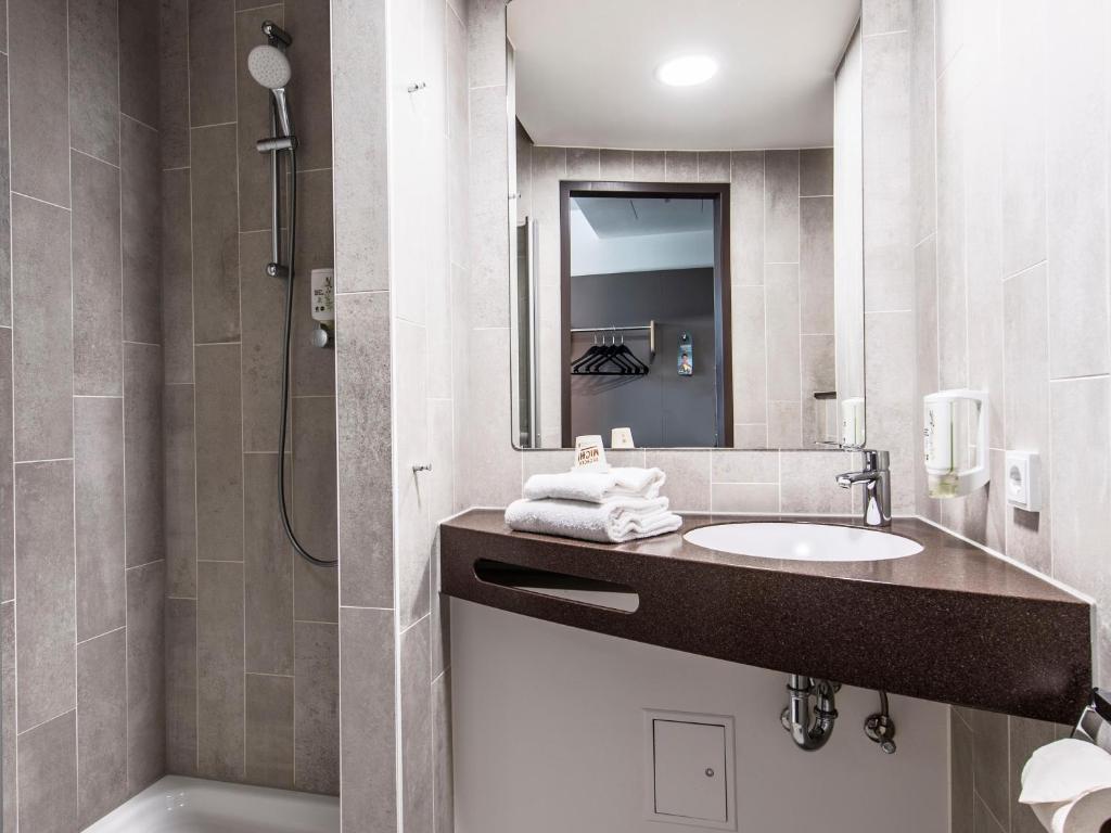 Koupelna v ubytování B&B Hotel Augsburg-Nord