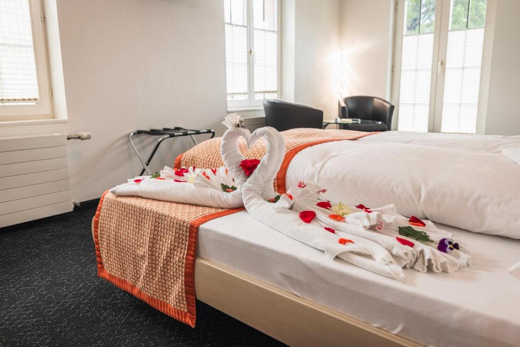 Postel nebo postele na pokoji v ubytování Hotel Seehof Superior