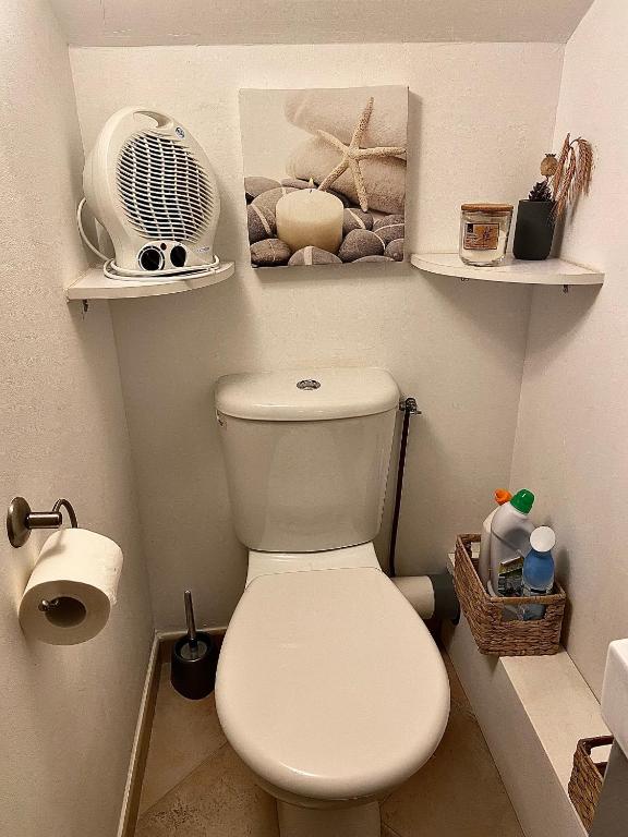 Kúpeľňa v ubytovaní Grand et joli studio tout équipé avec jardin et Jacuzzi