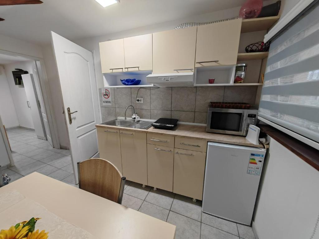 Kuchyň nebo kuchyňský kout v ubytování Apartmani Todorovic