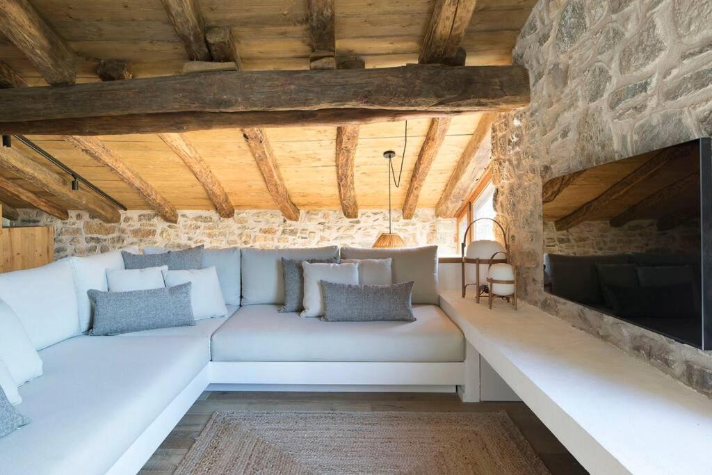Posezení v ubytování Cabana La Roca