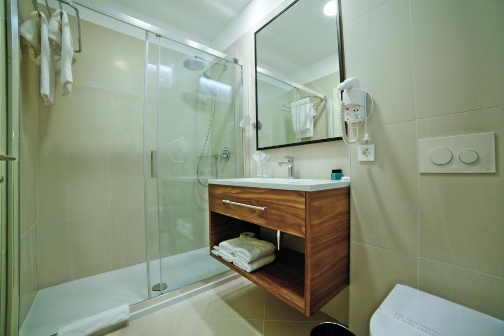 Koupelna v ubytování Hotel Korsal