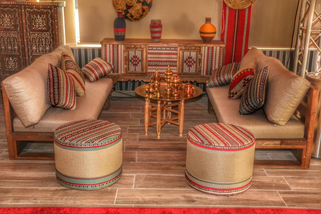 Posezení v ubytování Imagination Luxury Camp