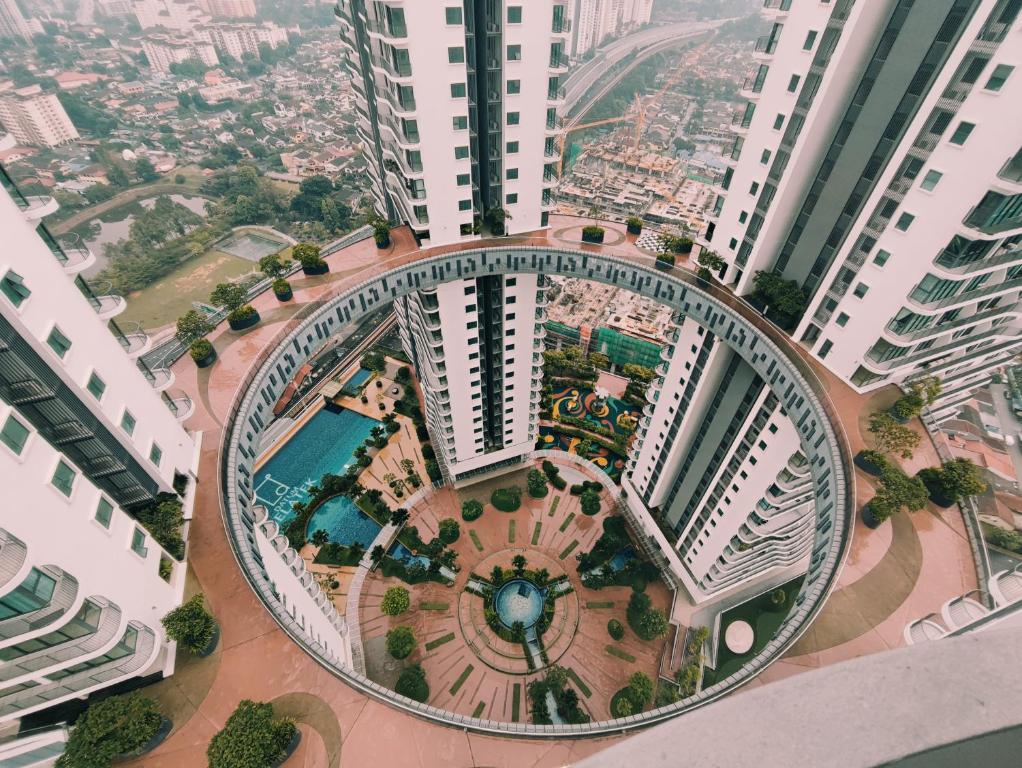 Nespecifikovaný výhled na destinaci Kuala Lumpur nebo výhled na město při pohledu z aparthotelu