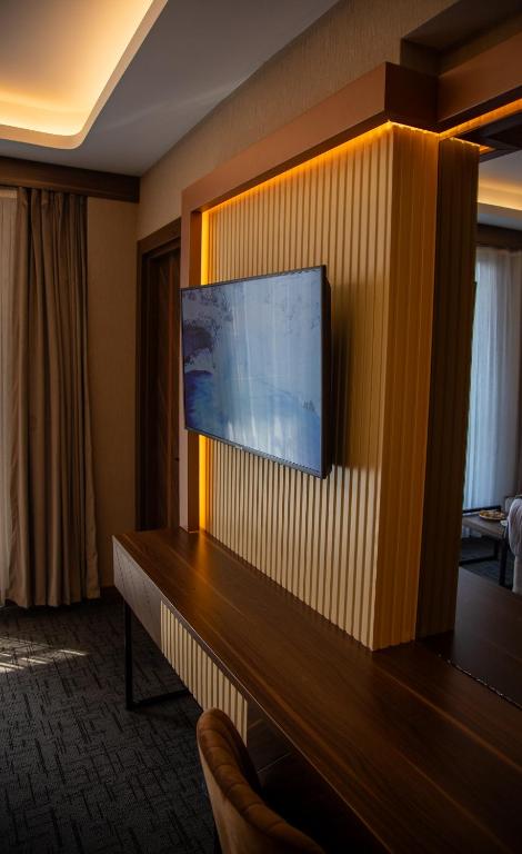 TV a/nebo společenská místnost v ubytování THE PARK HOTEL