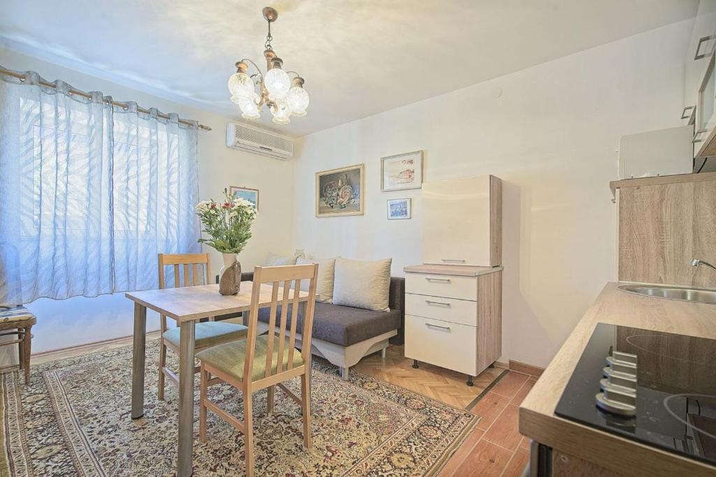 Kuchyň nebo kuchyňský kout v ubytování Apartments Lucija