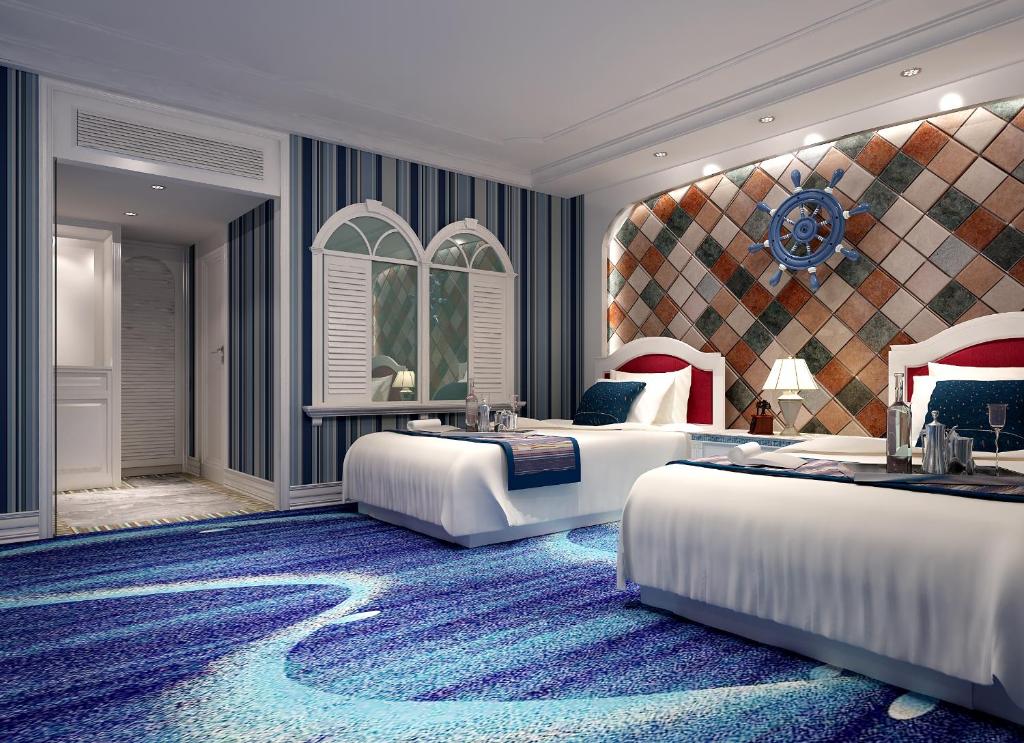 Postel nebo postele na pokoji v ubytování Hotel Beverly Plaza