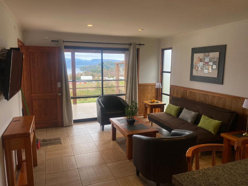 Zona de estar de Cabañas Lomas de Ensenada
