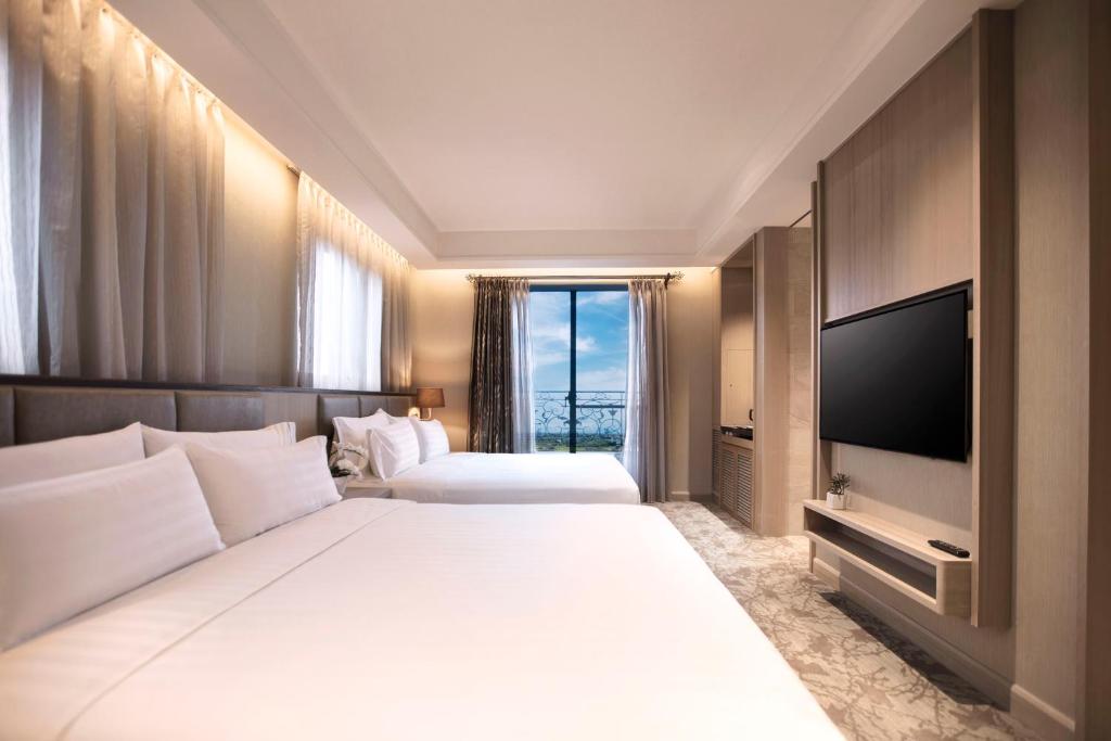TV a/nebo společenská místnost v ubytování Hotel Valletta