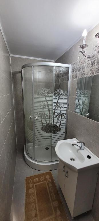 Koupelna v ubytování Casa Domnească