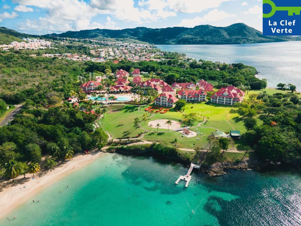 an aerial view of a resort on a beach at Village Pierre & Vacances Sainte Luce in Sainte-Luce