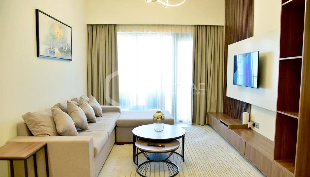 Posezení v ubytování One Bedroom Suite is about five minutes' walk from Dubai Mall - Downtown by Ezytrac Vacation Homes
