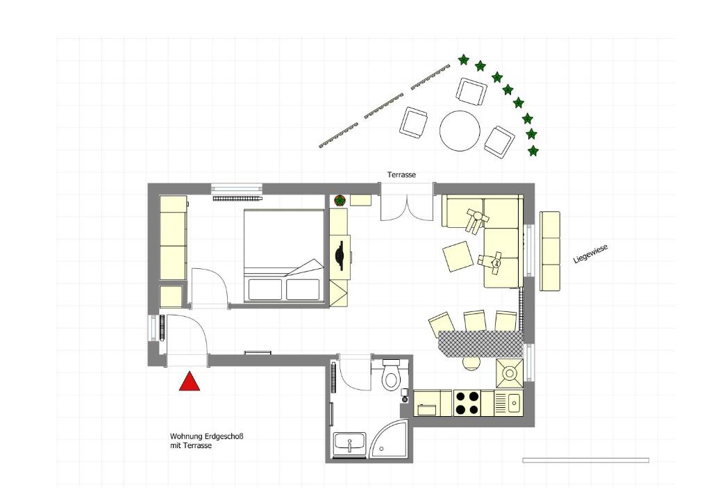 Plán poschodí v ubytovaní Ferienwohnung Holiday