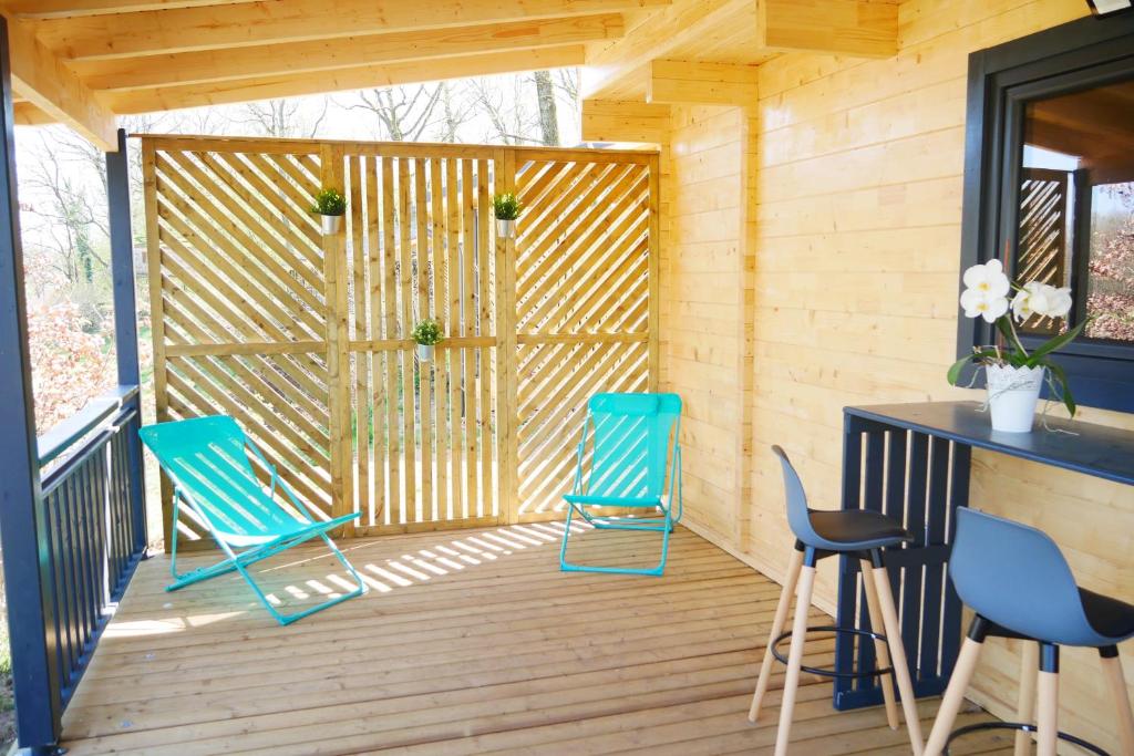 Balkón nebo terasa v ubytování Camping Alsace Les Castors