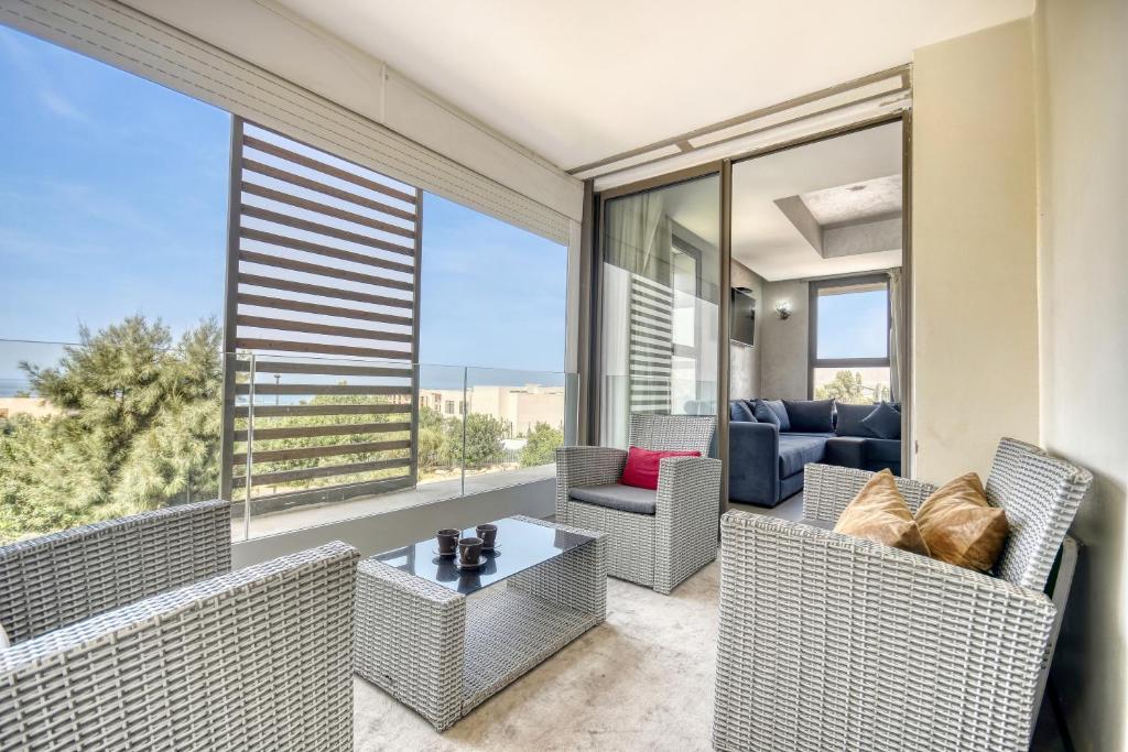 Χώρος καθιστικού στο Reve Bleu taghazout - Piscine - 4Px