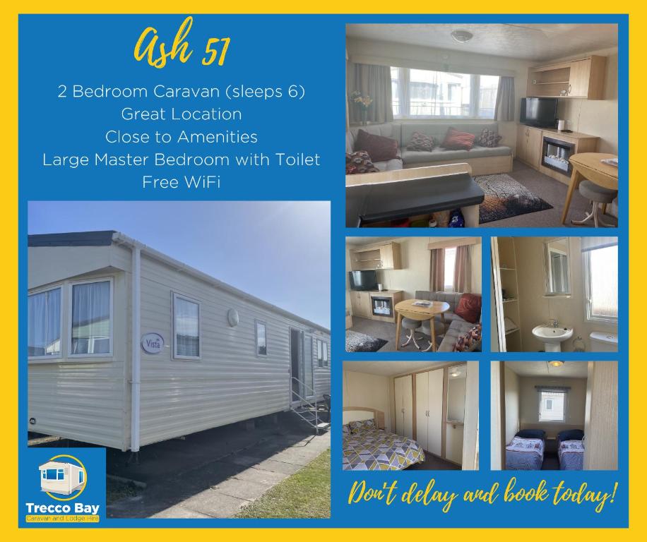 a bedroom caravan sleeps guest location close to amenities larger master bedroom at 2 Bedroom Caravan - Ash 51, Trecco Bay in Newton