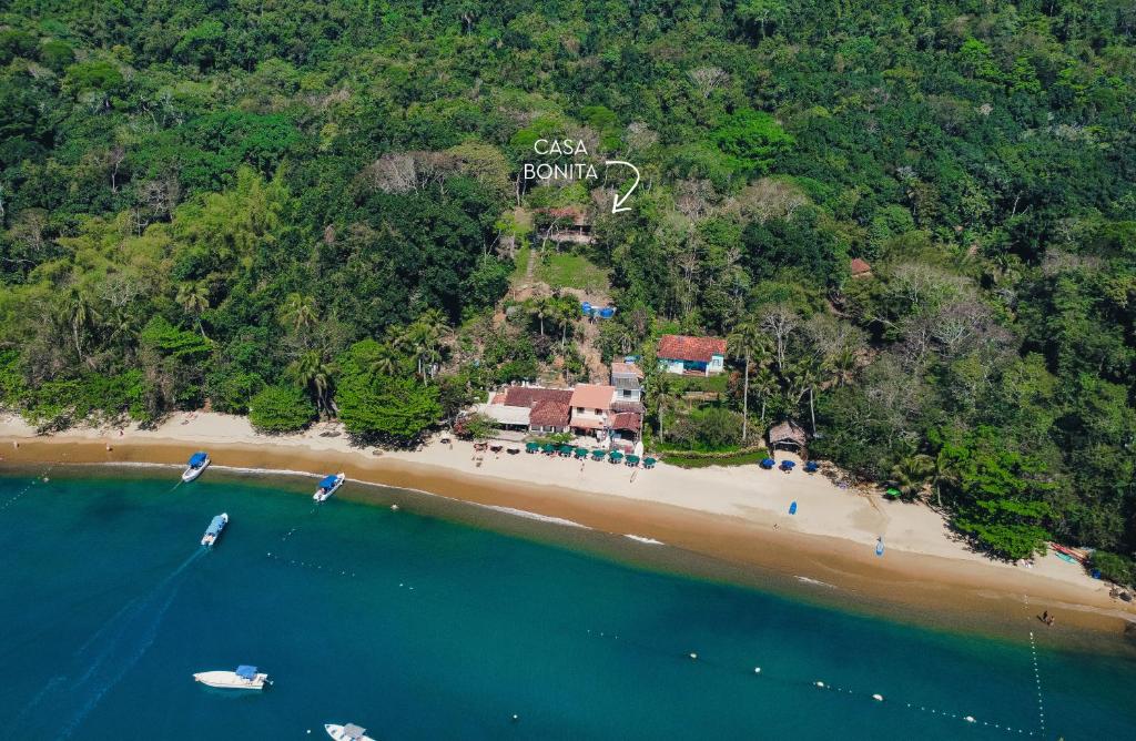 CASA PARAISO full house rent with amazing sea view, Ilha Grande с высоты птичьего полета