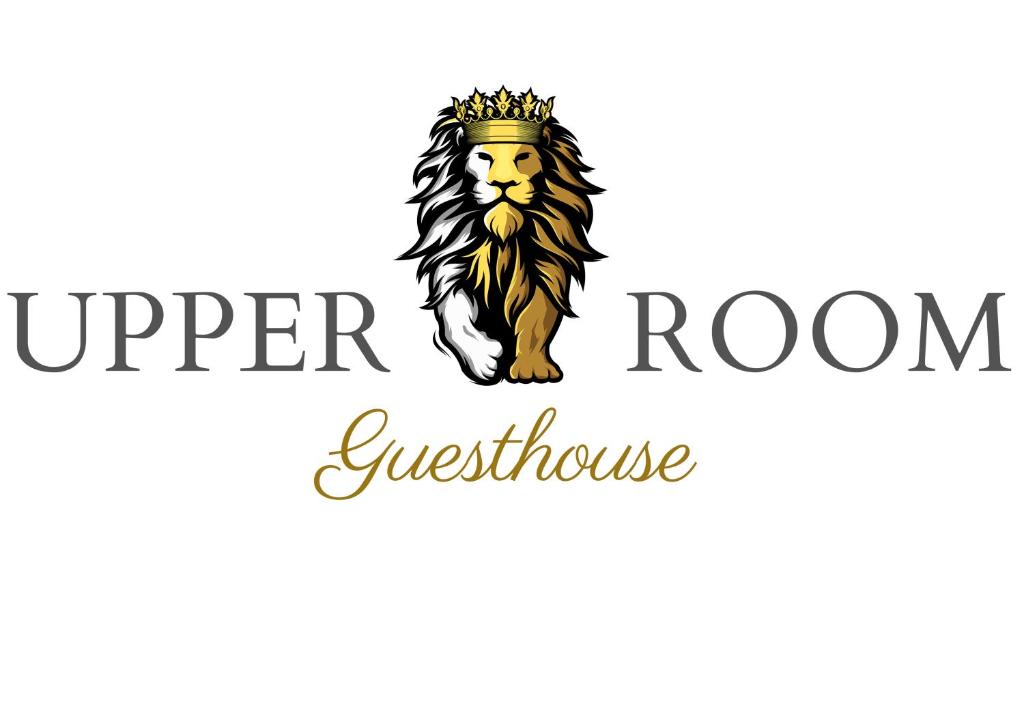 a lion with a crown on its head and the inscription upper roomswick at Upper Room Guesthouse in Kirkwood
