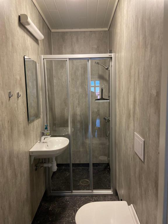 Koupelna v ubytování Winjum Hostel Stegastein