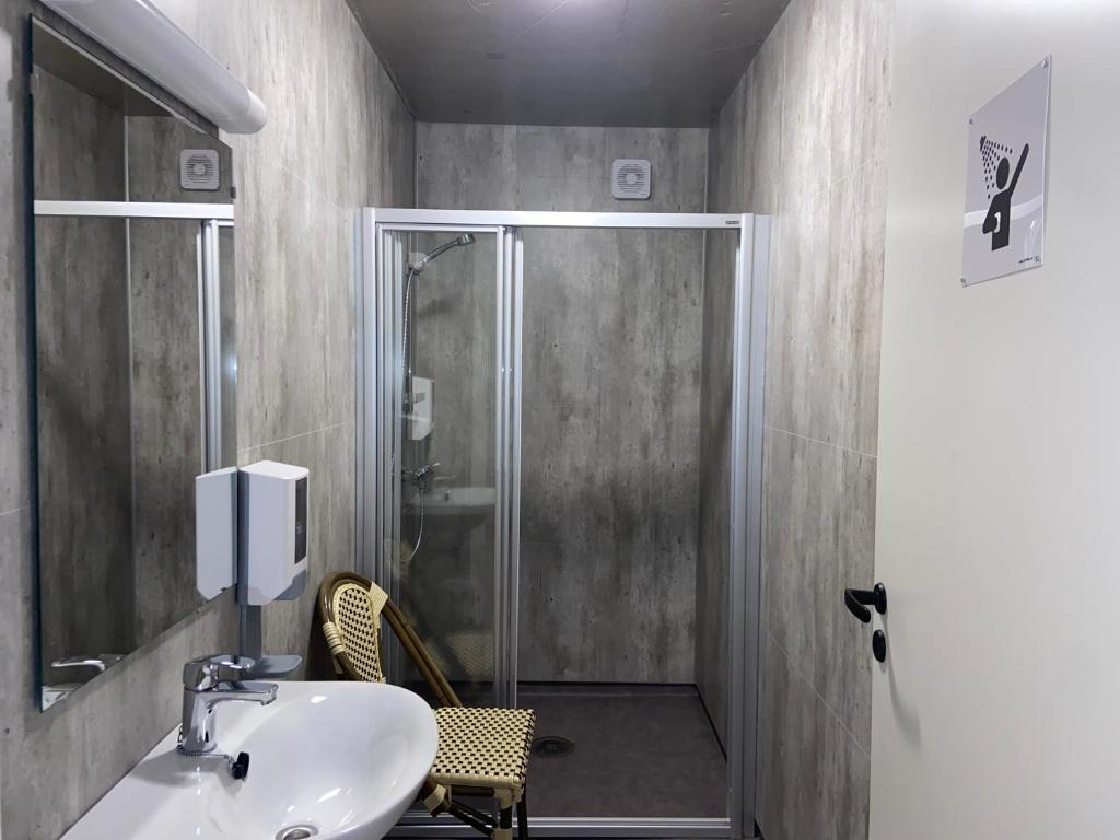 Koupelna v ubytování Winjum Hostel Stegastein