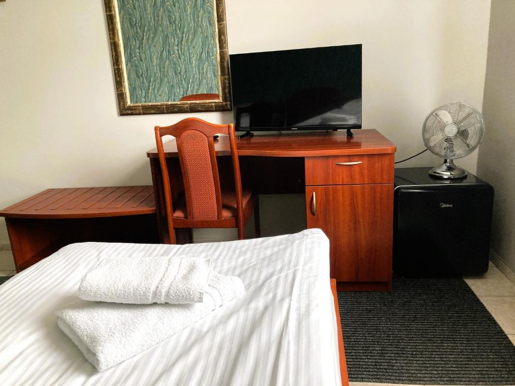 TV a/nebo společenská místnost v ubytování Hotel Ava