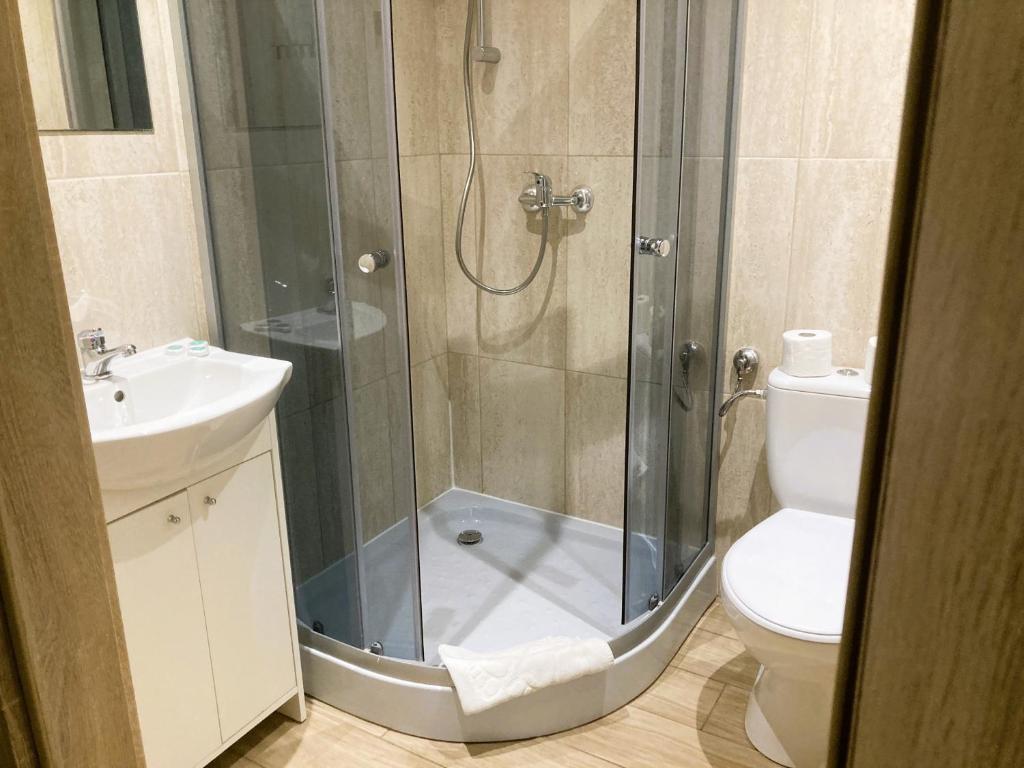 Koupelna v ubytování Hotel Ava