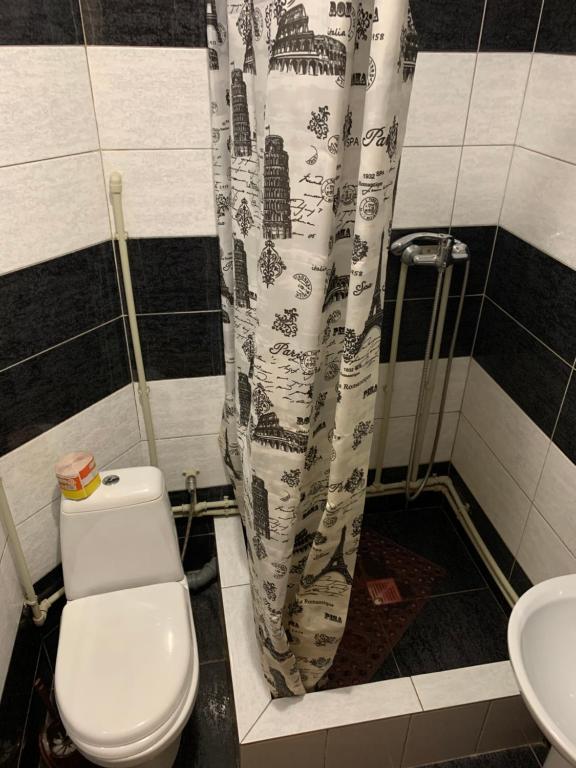 Koupelna v ubytování Hotel Novoe Shale