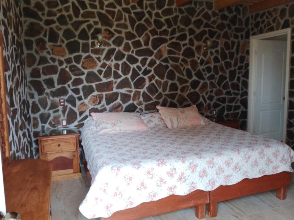 Krevet ili kreveti u jedinici u objektu Cabañas las margaritas