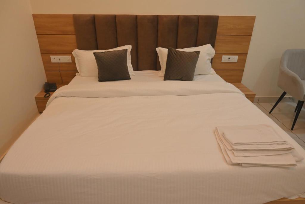 Postel nebo postele na pokoji v ubytování HOTEL VIEW